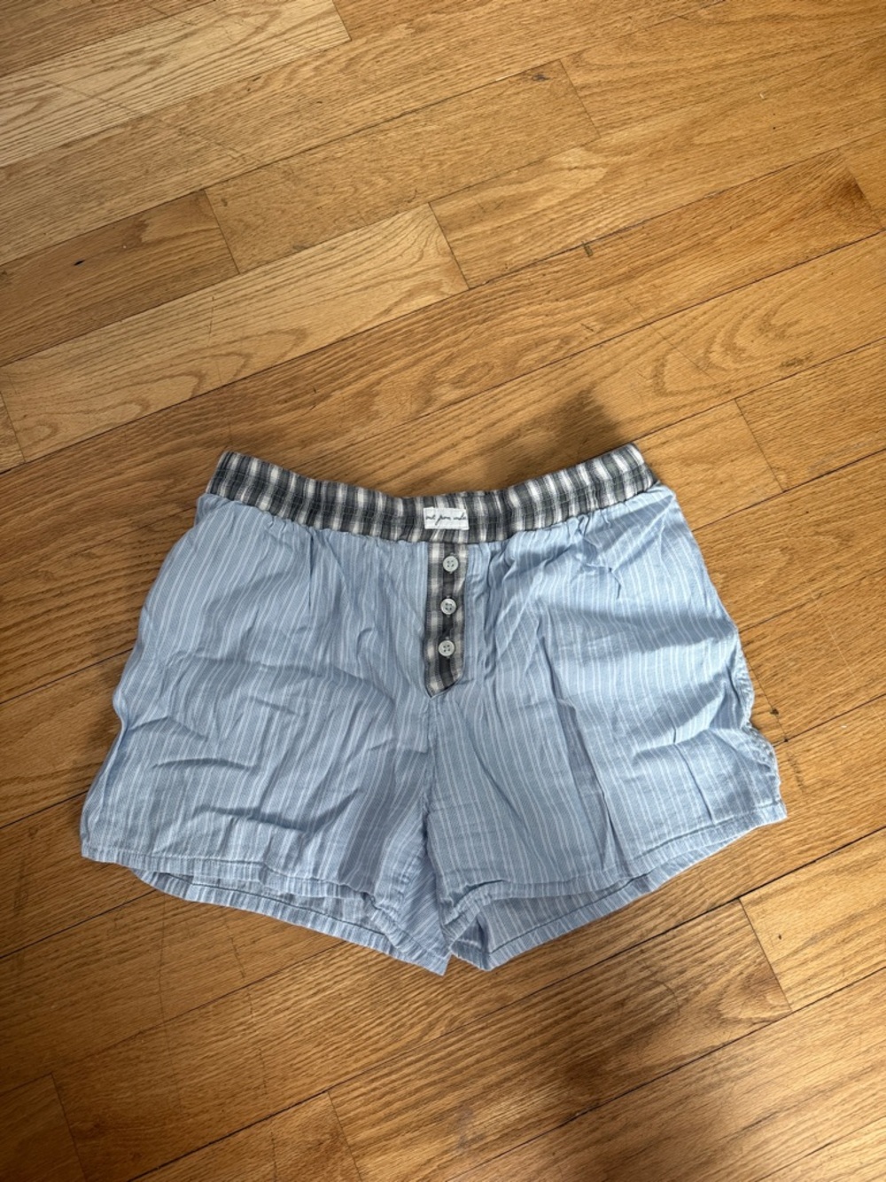 Urban Outfitters Light Blue Striped Women's Shorts
